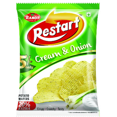 Ramoji Restart cream onion Rs.5 Pouch